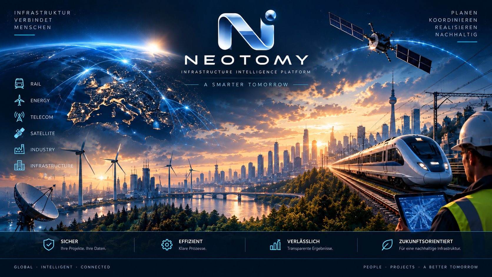 NEOTOMY – vernetzte Infrastruktur mit Schiene, Energie und Satelliten